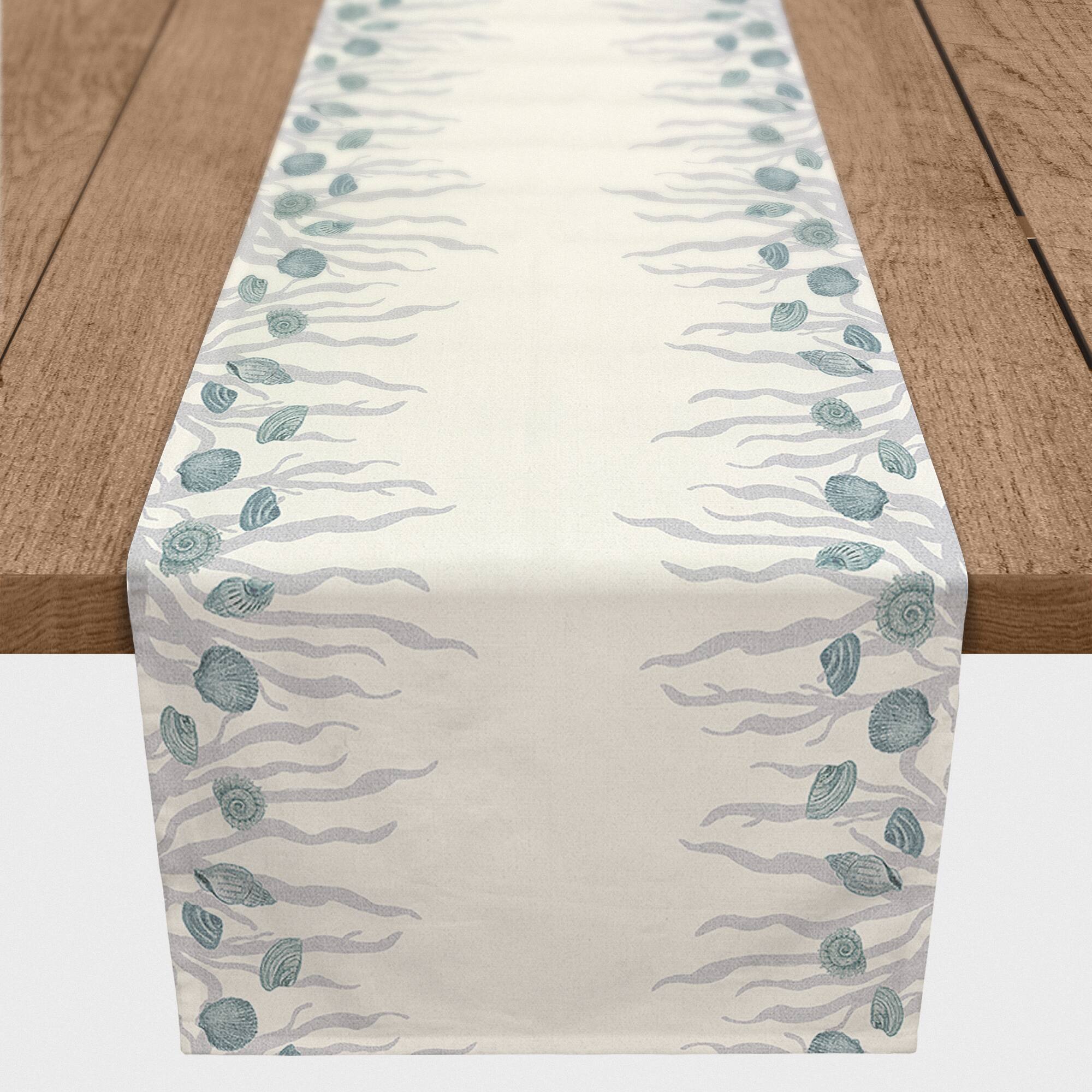 Shell & Coral Border Cotton Twill Runner